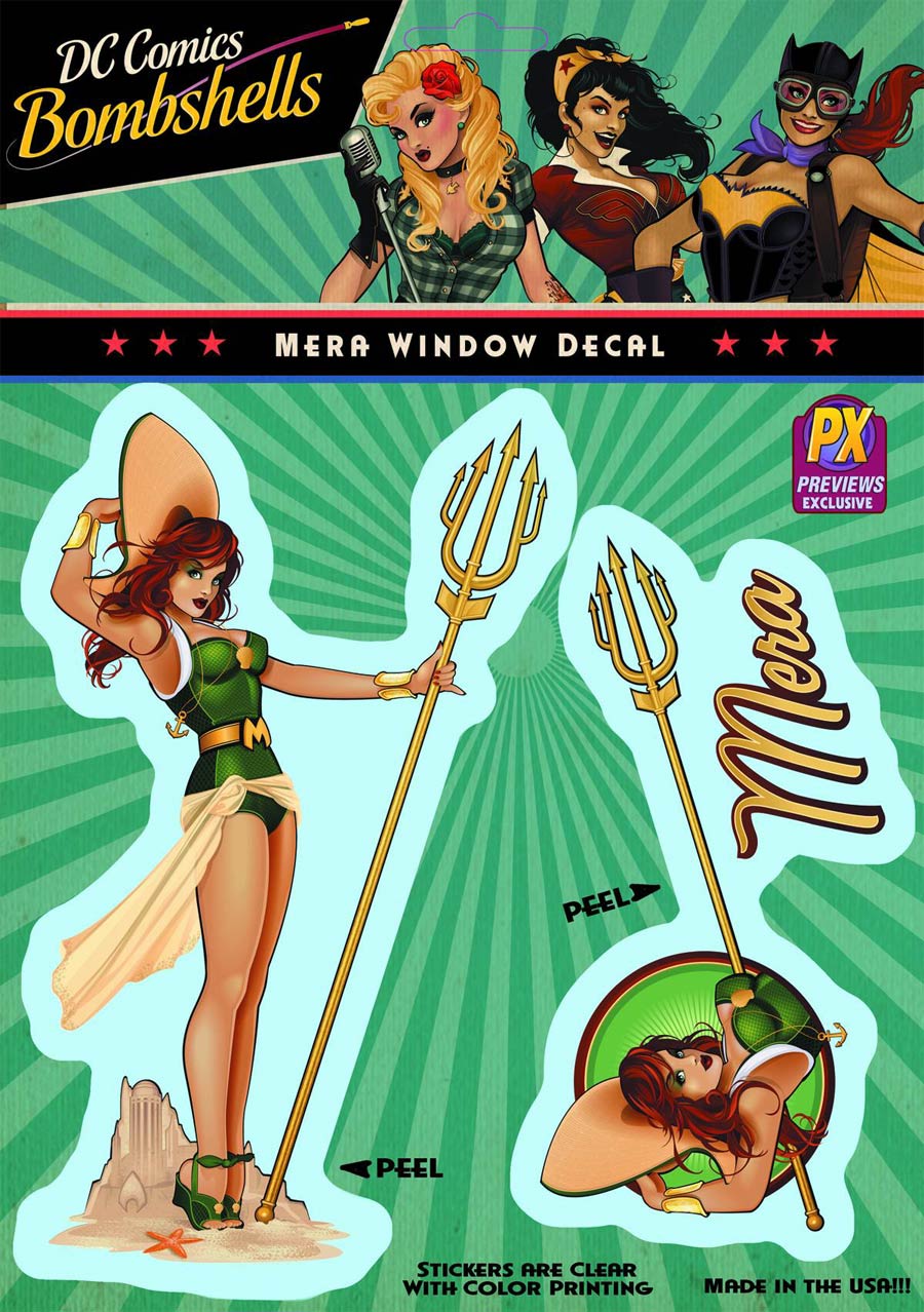 DC Bombshells Previews Exclusive Vinyl Decal - Mera