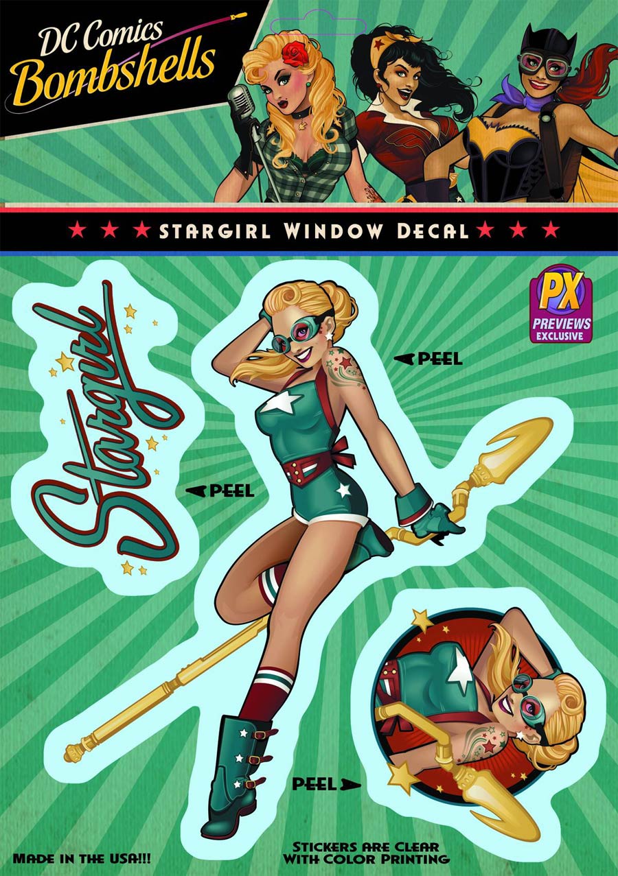 DC Bombshells Previews Exclusive Vinyl Decal - Stargirl