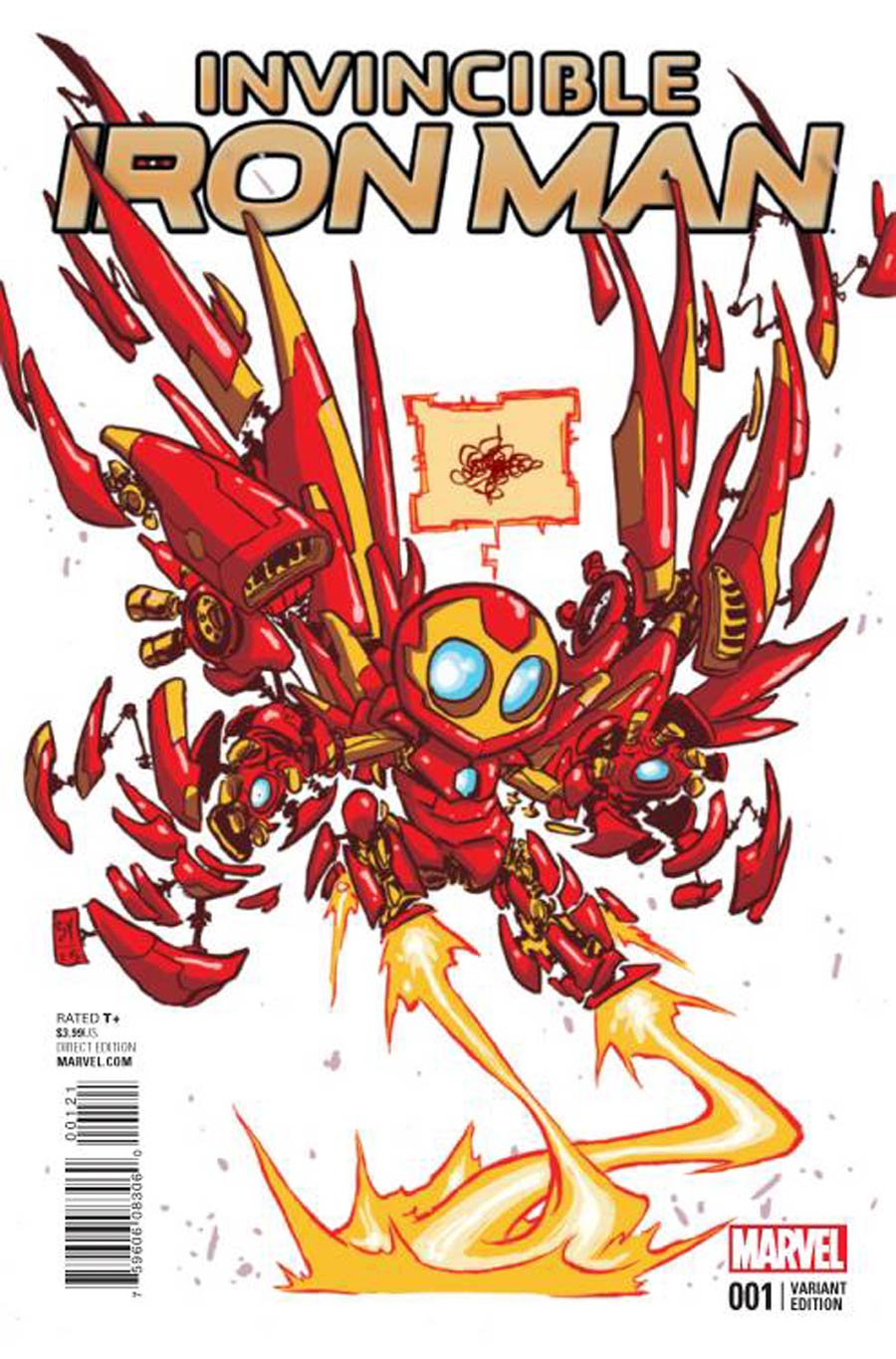 Invincible Iron Man Vol 2 #1 Cover C Variant Skottie Young Baby Cover