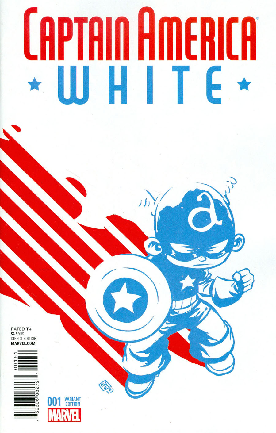 Captain America White #1 Cover B Variant Skottie Young Baby Cover