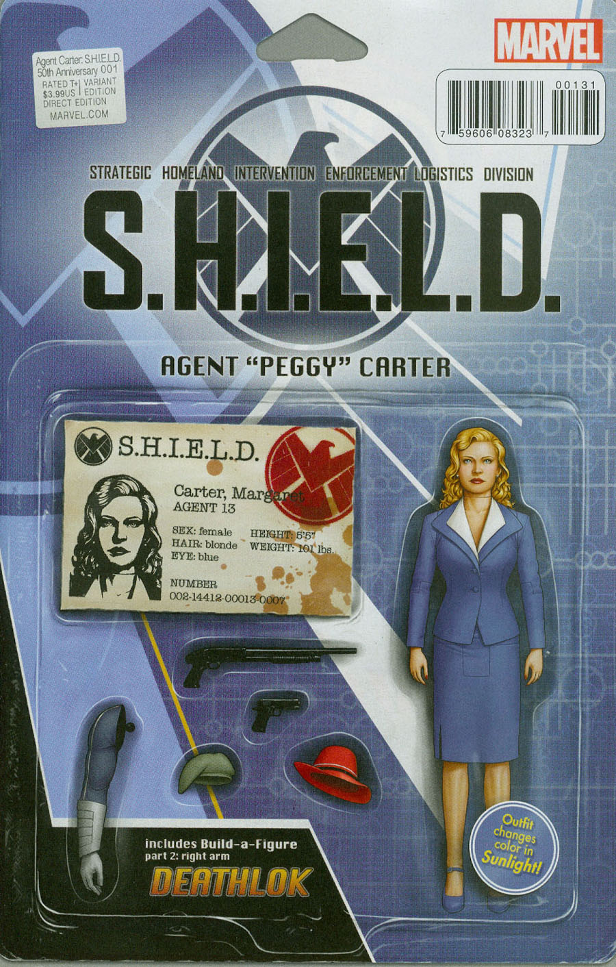 Agent Carter S.H.I.E.L.D. 50th Anniversary #1 Cover C Variant John Tyler Christopher Action Figure Cover
