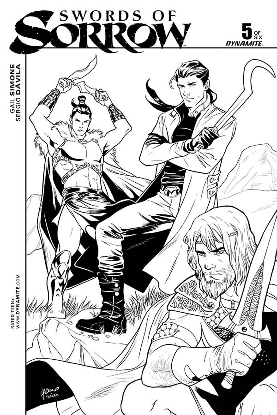 Swords Of Sorrow #5 Cover E Incentive Emanuela Lupacchino Black & White Cover