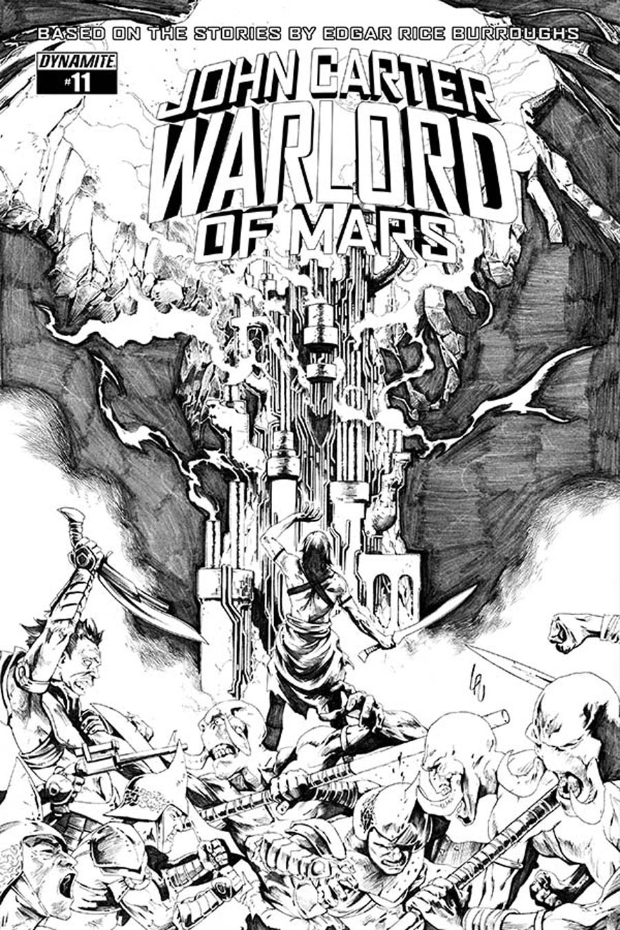 John Carter Warlord Of Mars Vol 2 #11 Cover F Incentive Jonathan Lau Black & White Cover