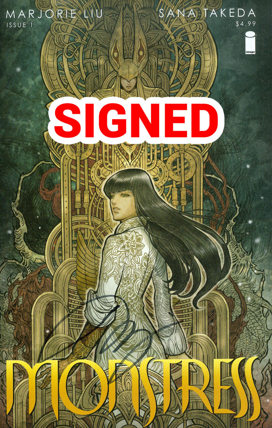 Monstress #1 Cover B Signed By Marjorie M. Liu