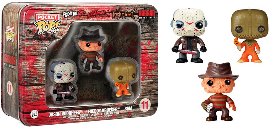 Pocket Pop Tins 11 Horror Freddy Jason Sam Vinyl Figure Pocket Set