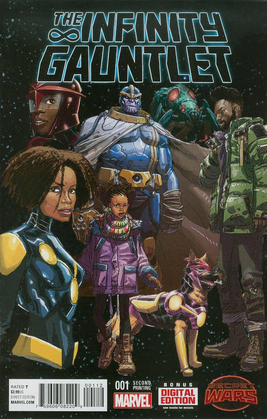 Infinity Gauntlet Vol 2 #1 Cover F 2nd Ptg Dustin Weaver Variant Cover (Secret Wars Warzones Tie-In)