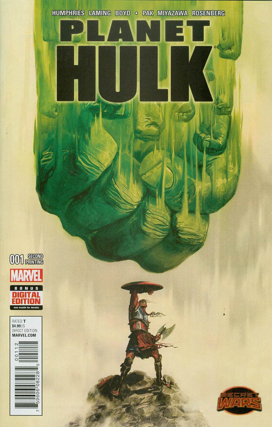 Planet Hulk #1 Cover E 2nd Ptg Michael Del Mundo Variant Cover (Secret Wars Warzones Tie-In)