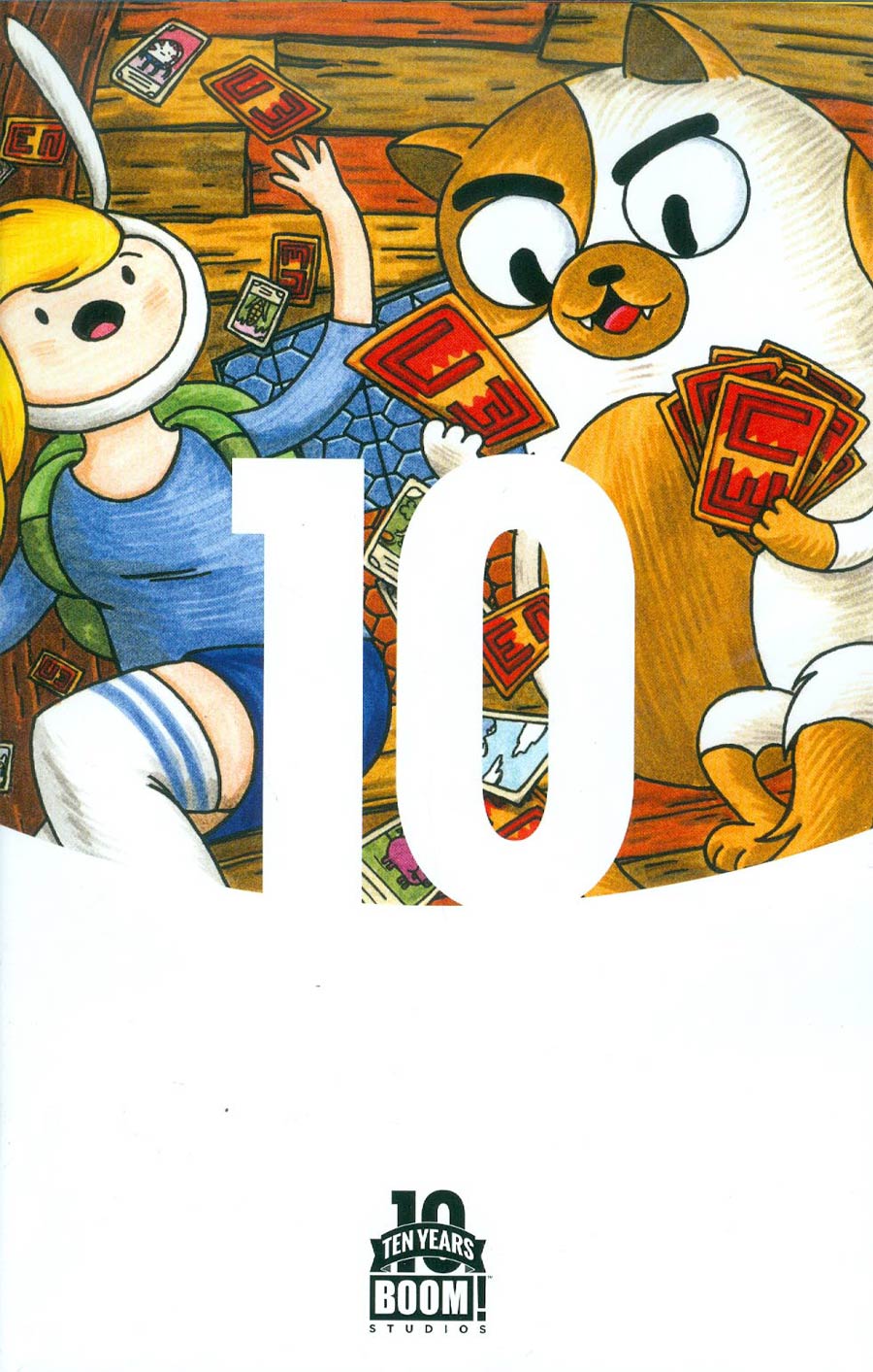 Adventure Time With Fionna & Cake Card Wars #1 Cover C Incentive Jeffrey Brown BOOM 10 Years Anniversary Virgin Variant Cover