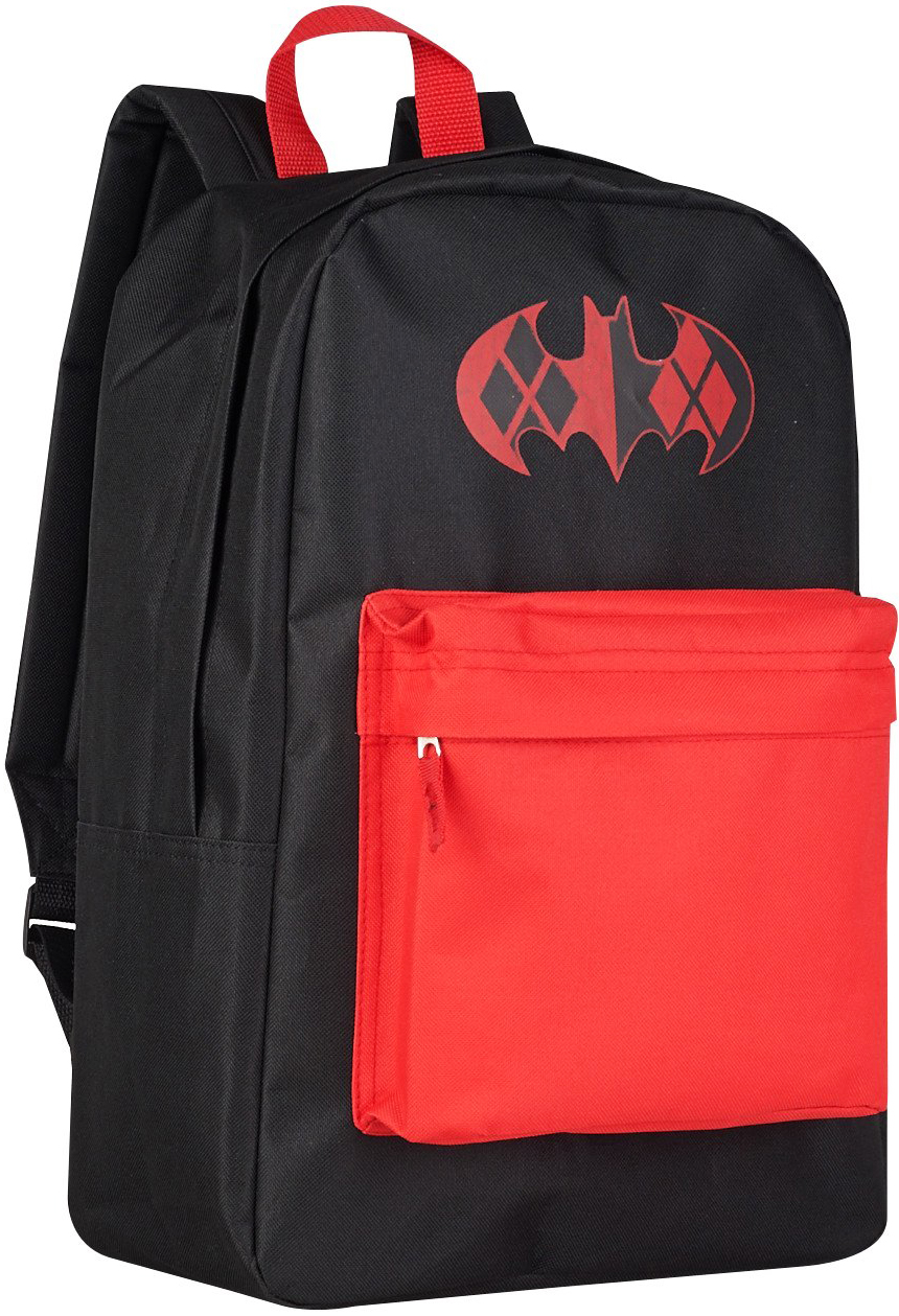 Harley Quinn Front Zipper Pocket Nylon Black Backpack