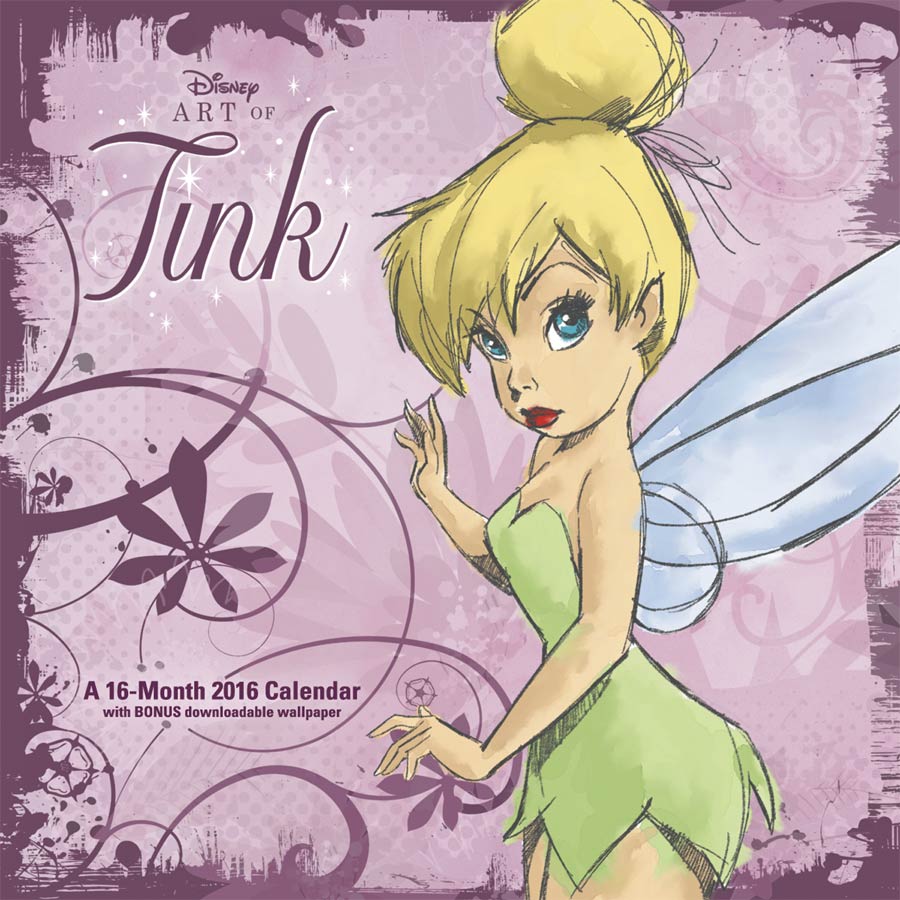 Disney Tinker Bell 2016 12x12-inch Wall Calendar