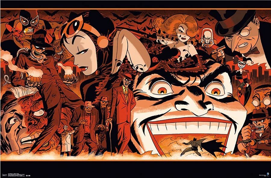 Batman Villains Collage Poster