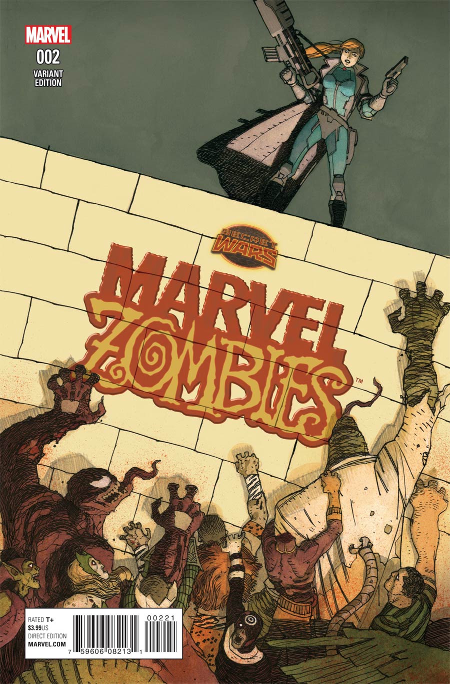 Marvel Zombies Vol 6 #2 Cover B Incentive Gabriel Hernandez Walta Variant Cover (Secret Wars Battleworld Tie-In)