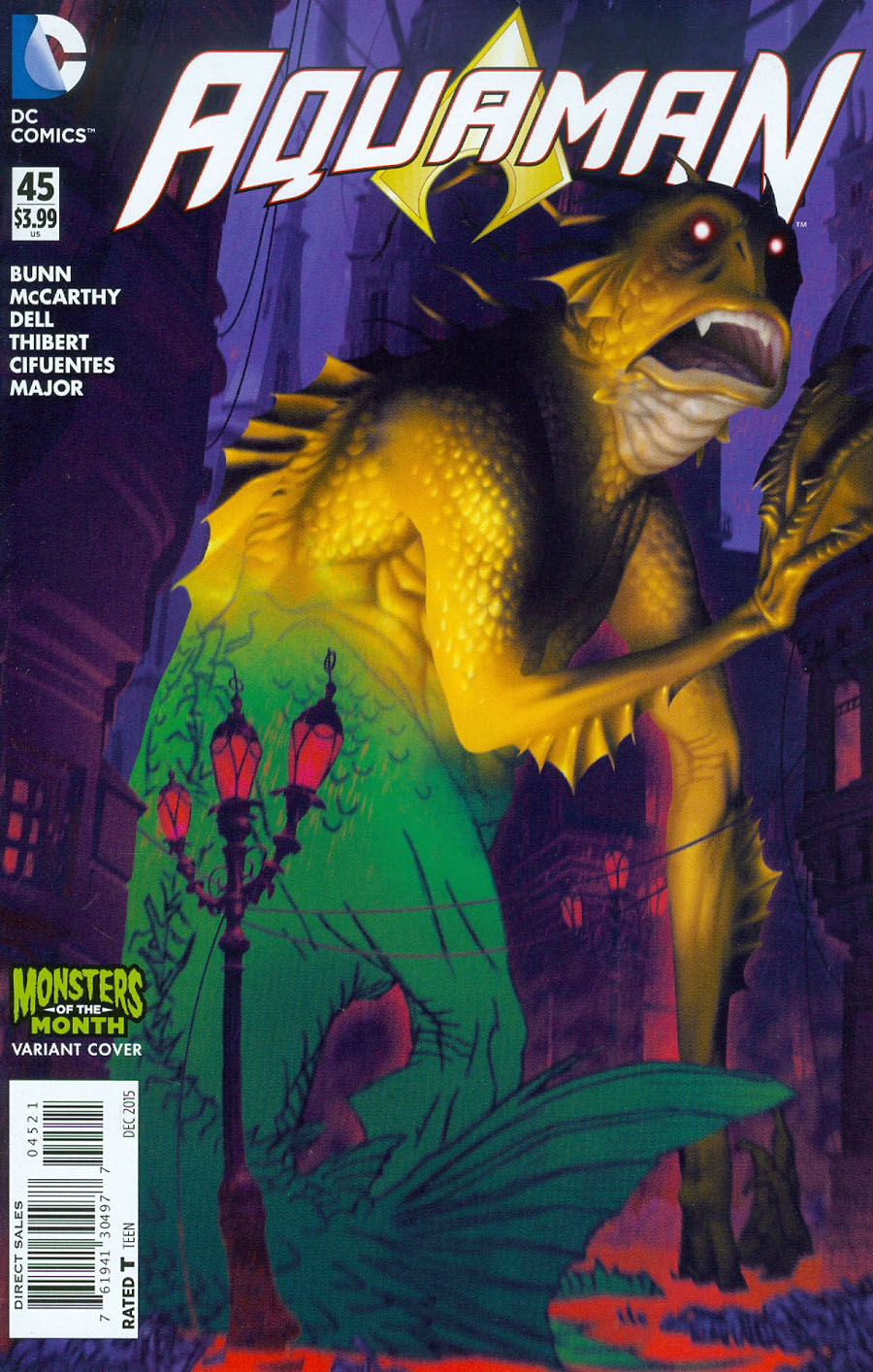 Aquaman Vol 5 #45 Cover B Variant Michael Golden Monsters Cover