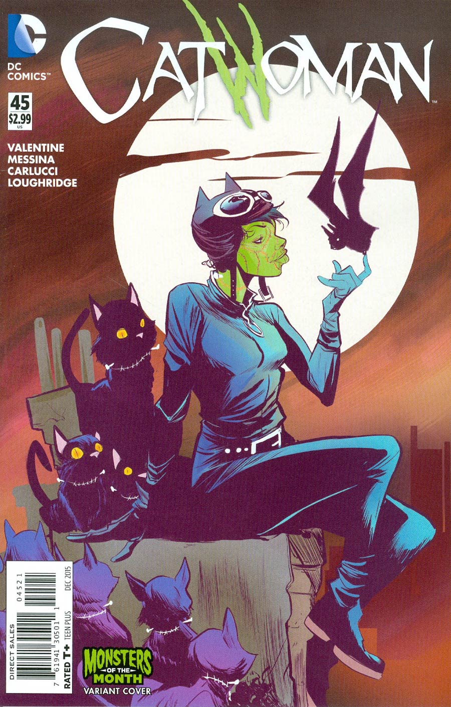 Catwoman Vol 4 #45 Cover B Variant Robbi Rodriguez Monsters Cover