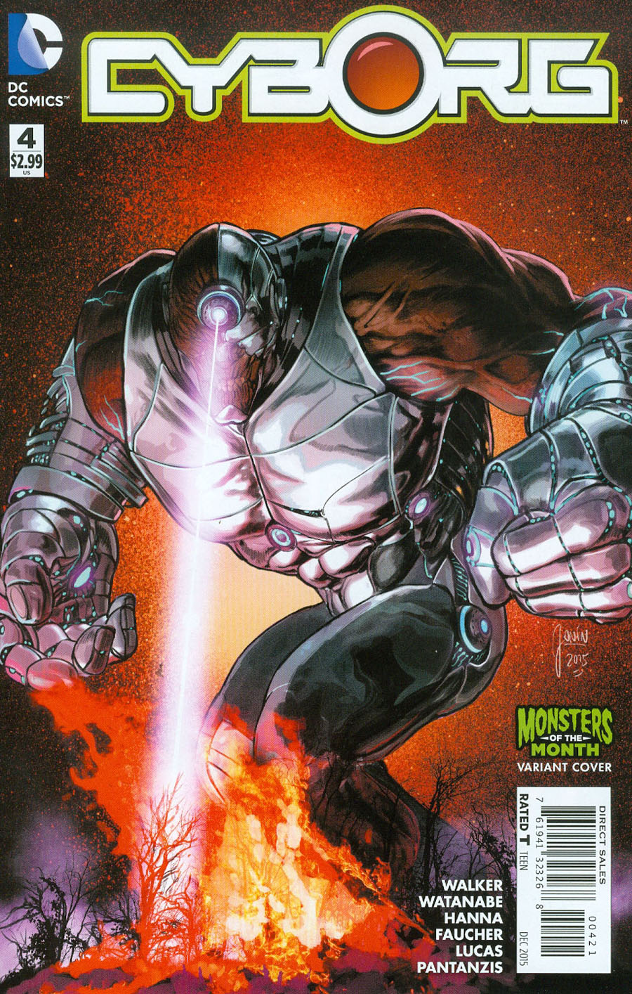 Cyborg #4 Cover B Variant Mikel Janin Monsters Cover