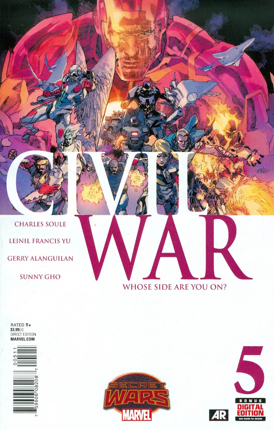 Civil War (Secret Wars) #5 Cover A Regular Leinil Francis Yu Cover (Secret Wars Warzones Tie-In)