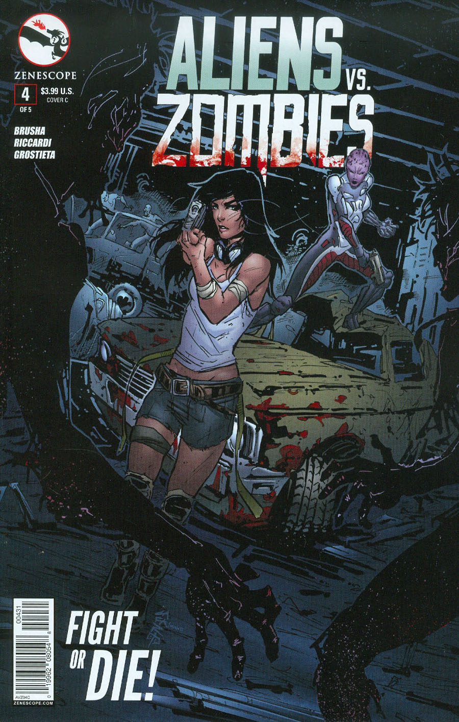 Aliens vs Zombies #4 Cover C Giuseppe Cafaro