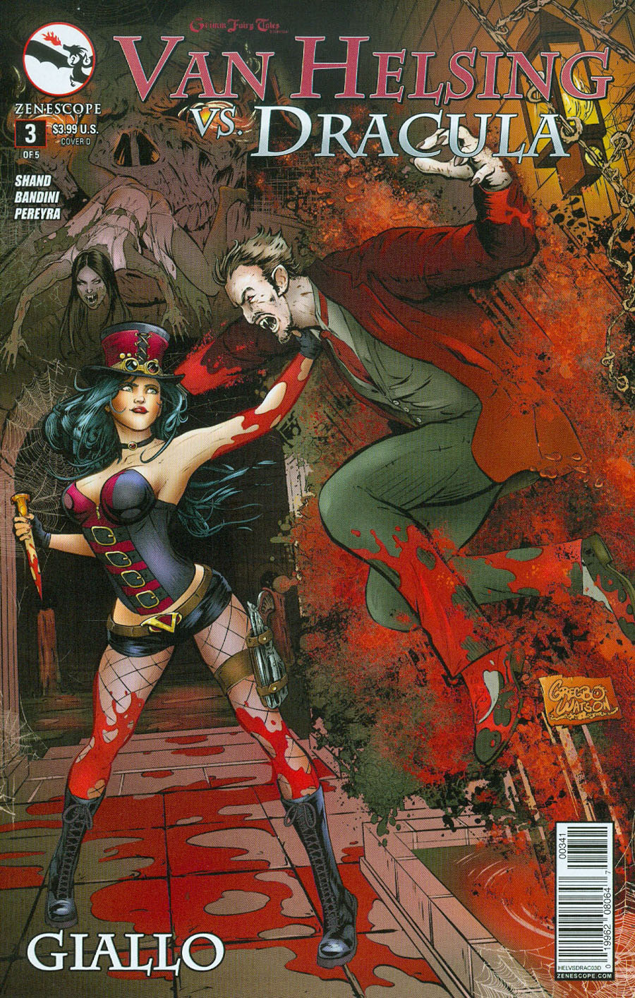 Grimm Fairy Tales Presents Van Helsing vs Dracula #3 Cover D Gregbo Watson