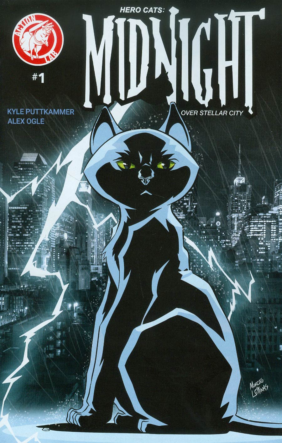 Hero Cats Midnight Over Stellar City #1 Cover B Variant Marcus Williams Cover