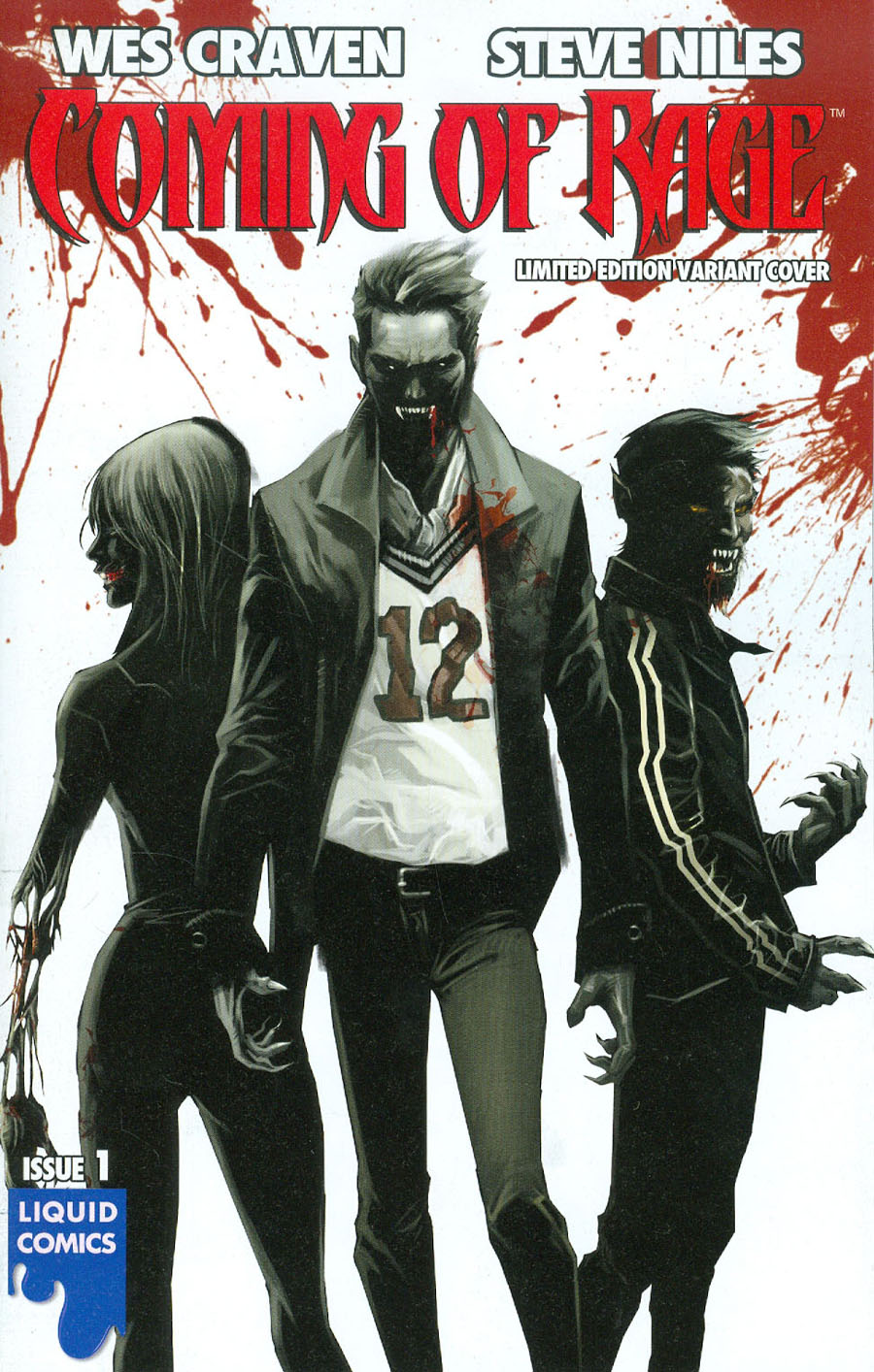 Wes Cravens Coming Of Rage #1 Cover D Variant Ultra Rare Bloody White Collectors Edition Cover