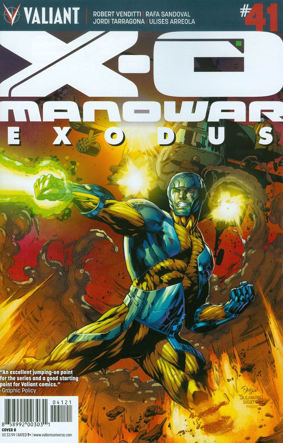 X-O Manowar Vol 3 #41 Cover B Variant Diego Bernard Cover