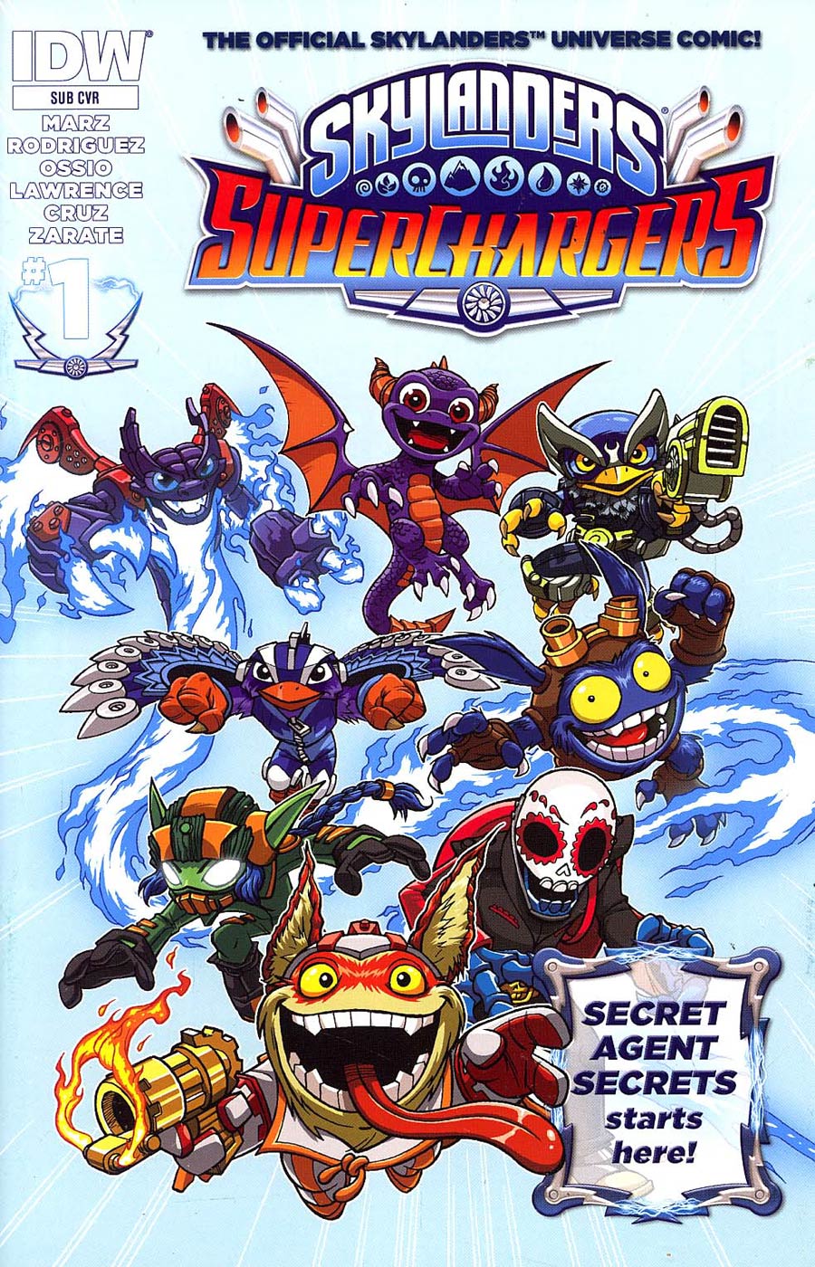 Skylanders Superchargers #1 Cover B Variant Jack Lawrence Subscription Cover