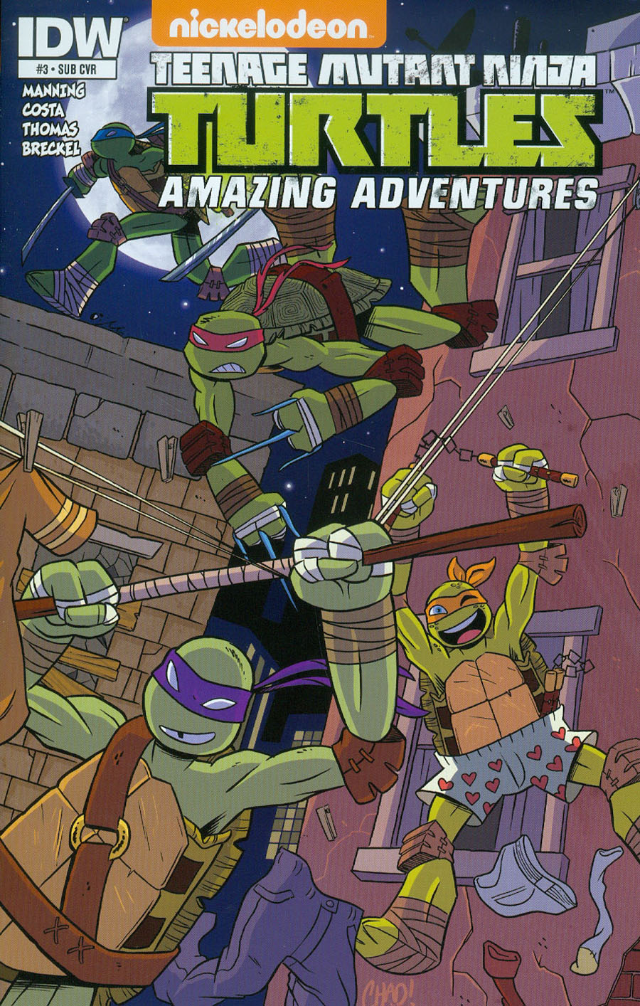 Teenage Mutant Ninja Turtles Amazing Adventures #3 Cover B Variant Chad Thomas Subscription Cover