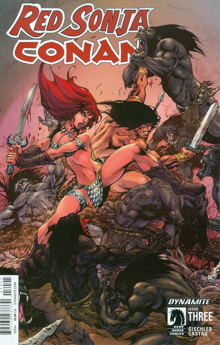 Red Sonja Conan #3 Cover B Variant Roberto Castro Subscription Cover