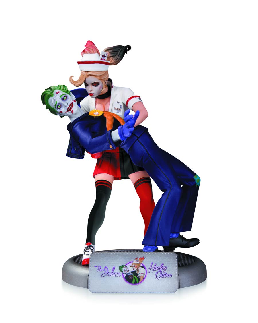 DC Comics Bombshells Joker And Harley Quinn Statue 2nd Edition