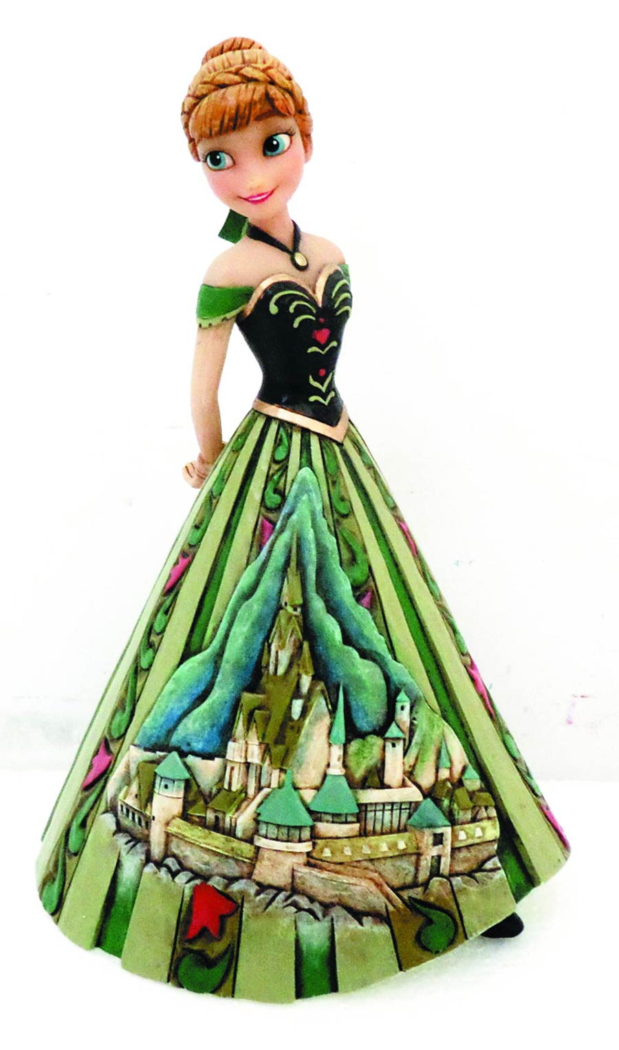 Disney Traditions Frozen Anna With Castle Dress Figurine