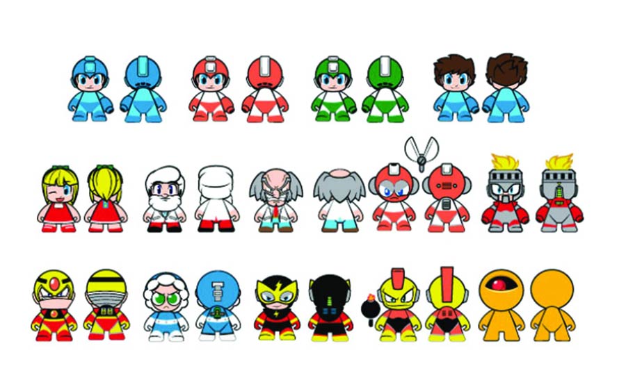 Mega Man 3-Inch Mini Figure Blind Mystery Box 20-Piece Display
