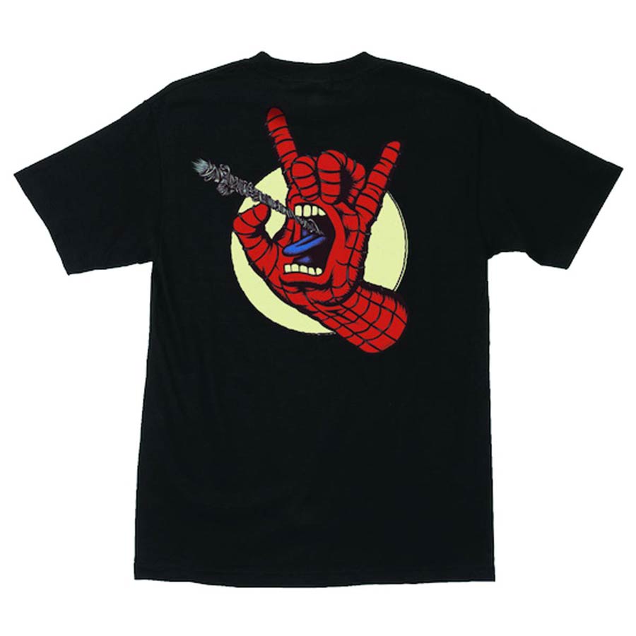 Marvel x Santa Cruz Spider-Man Hand Black T-Shirt Large