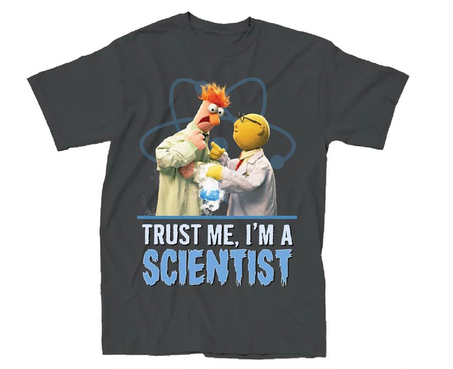 Muppets Trust Me Im A Scientist Charcoal T-Shirt Large
