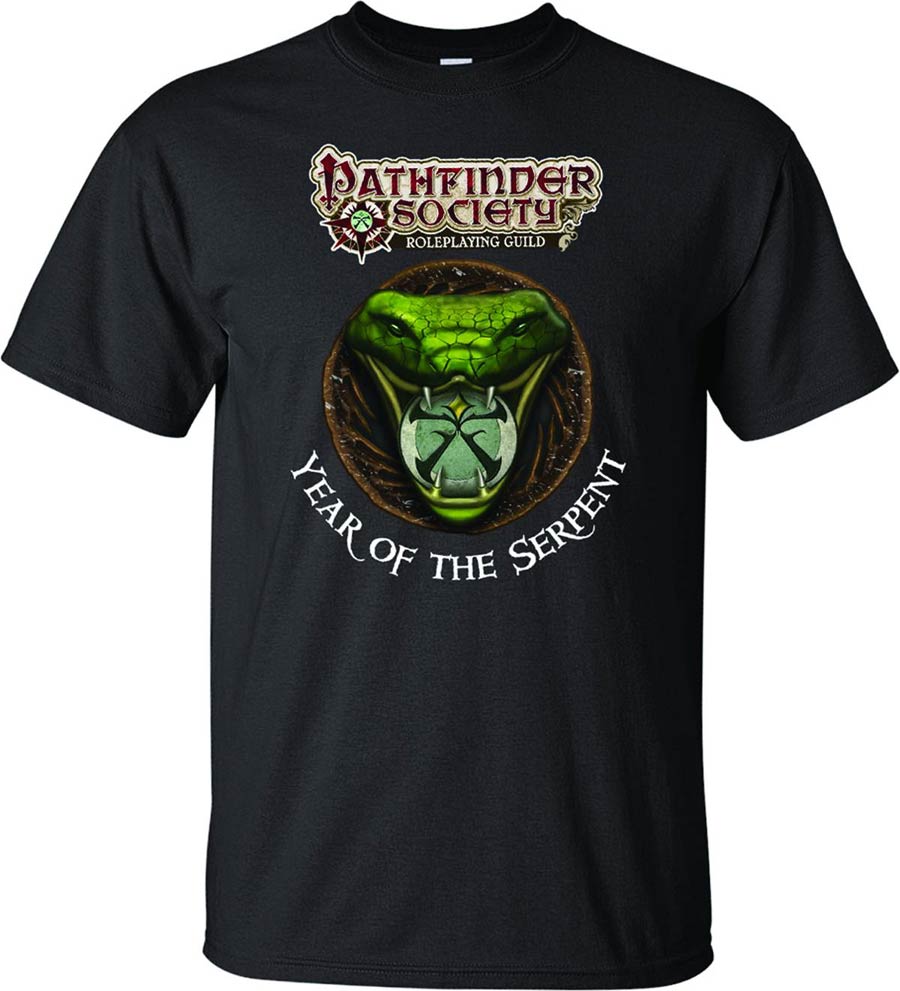 Pathfinder Society Year Of The Serpent Black T-Shirt Large