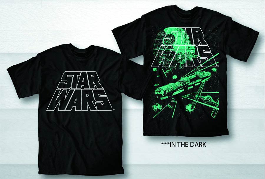 Star Wars Glow Black T-Shirt Large