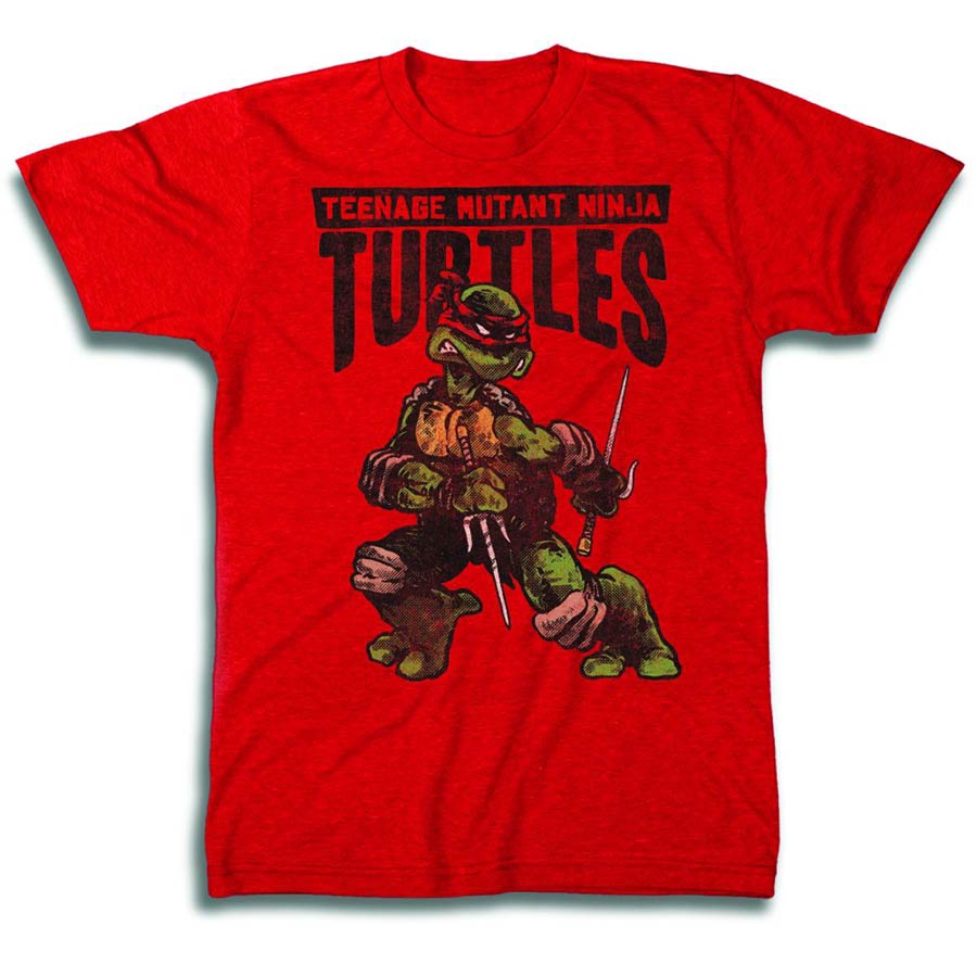 Teenage Mutant Ninja Turtles Raphael Previews Exclusive Red Heather T-Shirt Large