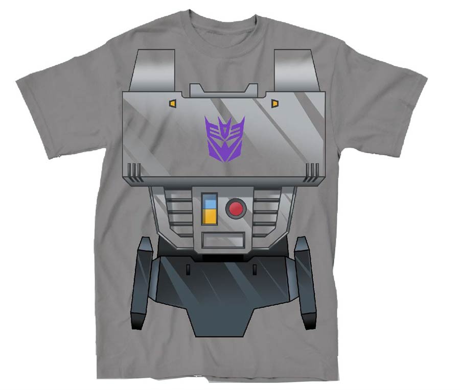 Transformers Megatron Chest Plate Grey T-Shirt Large