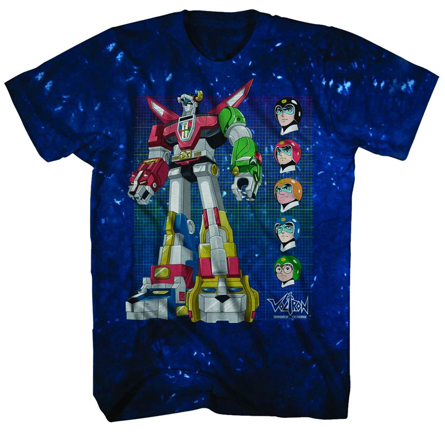 Voltron Voltron Grid Navy T-Shirt Large