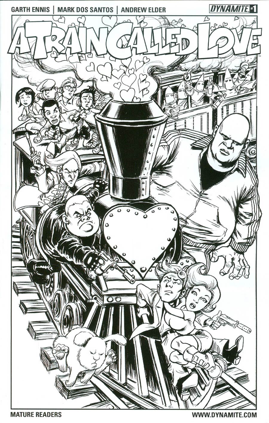 Train Called Love #1 Cover B Incentive Russ Braun Black & White Cover