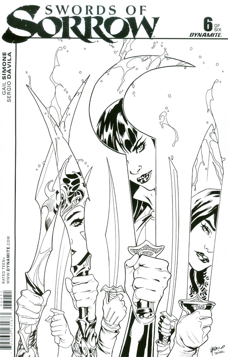 Swords Of Sorrow #6 Cover E Incentive Emanuela Lupacchino Black & White Cover