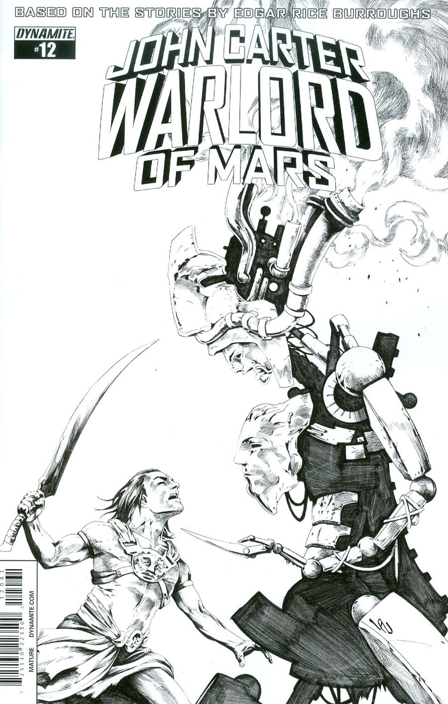 John Carter Warlord Of Mars Vol 2 #12 Cover F Incentive Jonathan Lau Black & White Cover