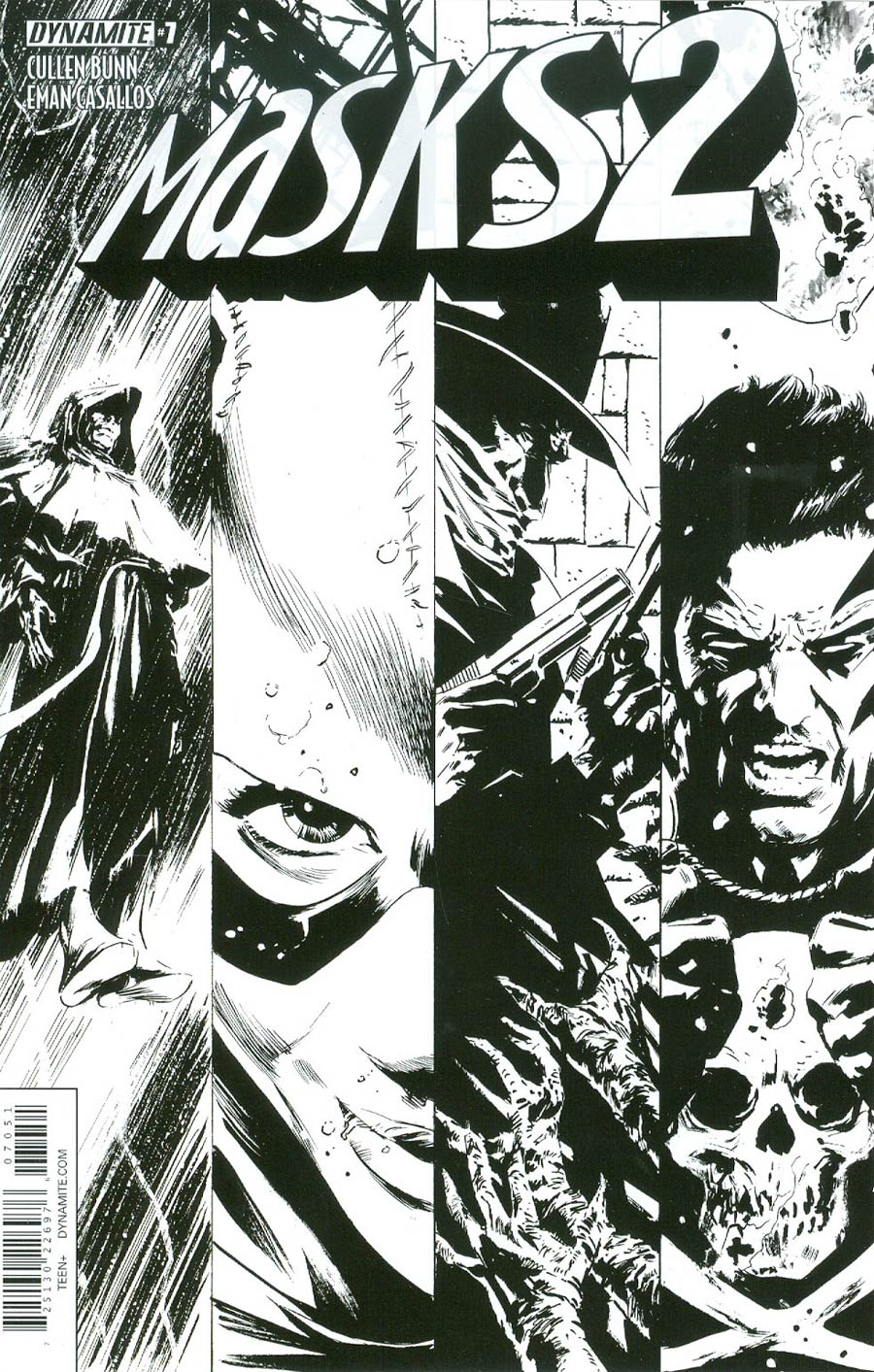 Masks 2 #7 Cover E Incentive Butch Guice Black & White Cover