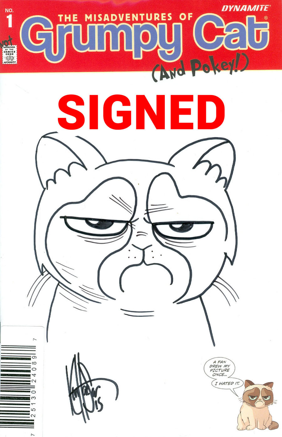 Grumpy Cat #1 Cover J Rare Ken Haeser Hand-Drawn Original Art Variant Cover