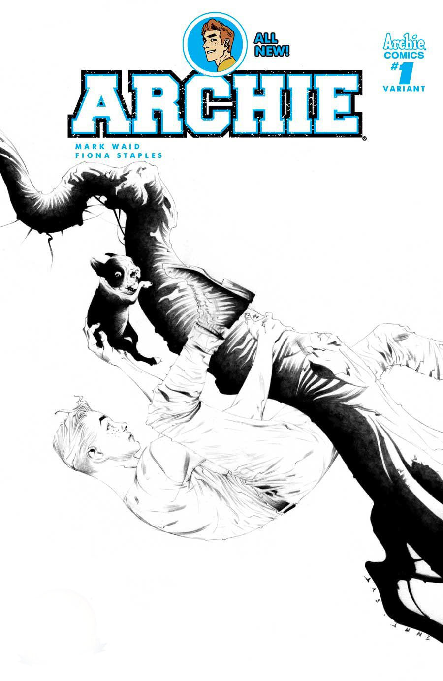 Archie Vol 2 #1 Cover Z-L DF Exclusive Jae Lee Black & White Variant Cover