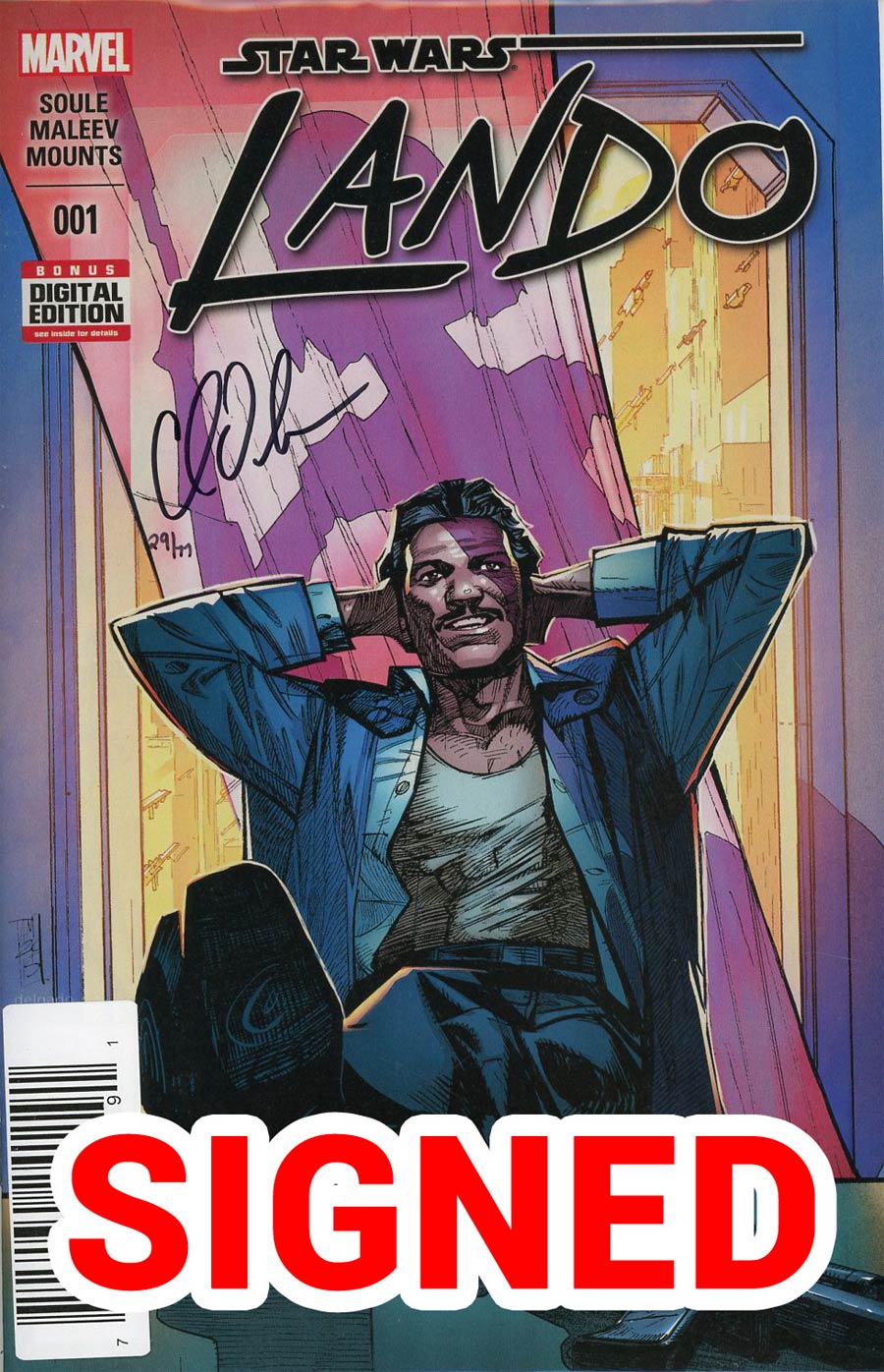 Star Wars Lando #1 Cover N DF Signed By Charles Soule