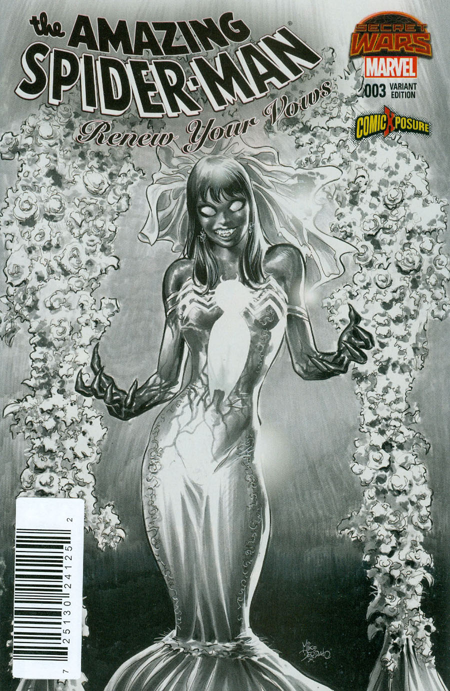 Amazing Spider-Man Renew Your Vows #3 Cover D DF Comicxposure Exclusive Black & White Variant Cover (Secret Wars Warzones Tie-In)
