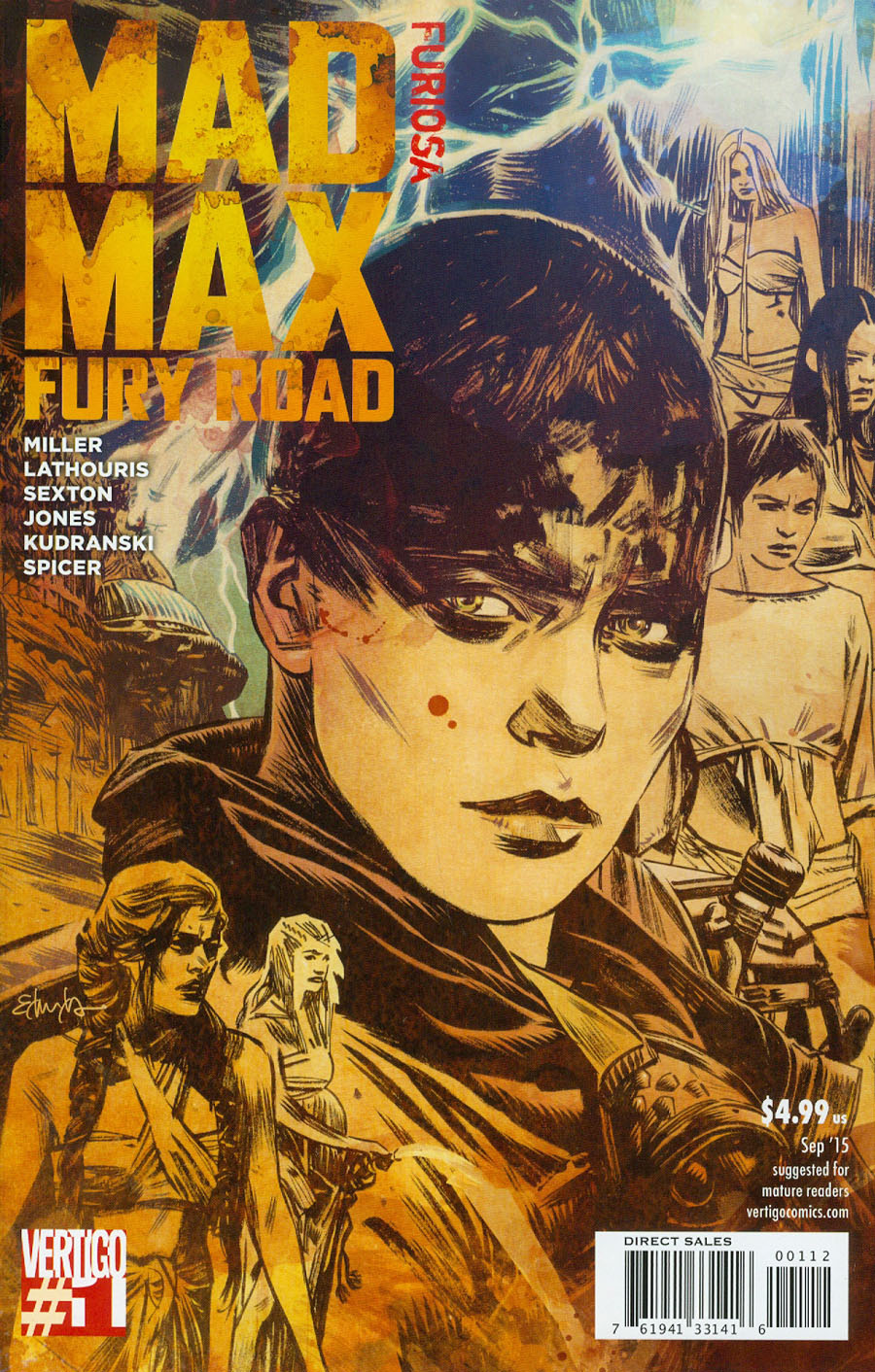 Mad Max Fury Road Furiosa #1 Cover C 2nd Ptg Tommy Lee Edwards Variant Cover