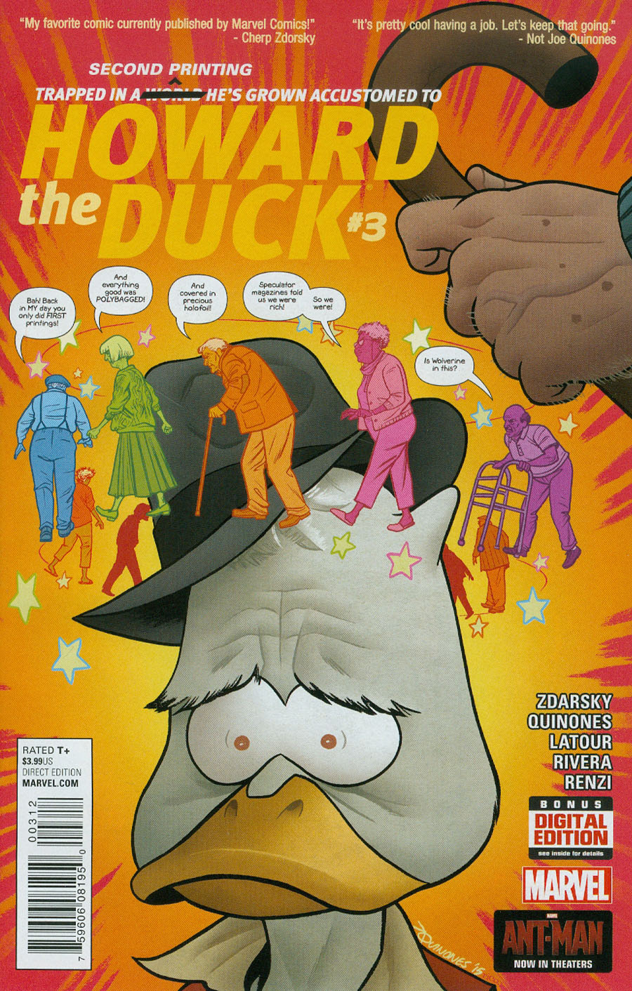 Howard The Duck Vol 4 #3 Cover D 2nd Ptg Joe Quinones Variant Cover