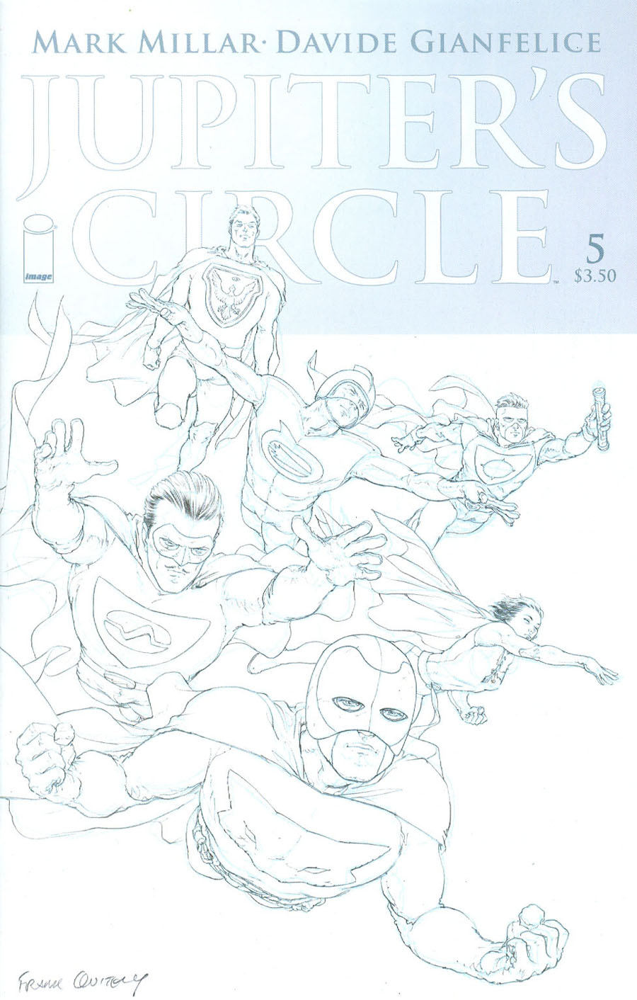 Jupiters Circle #5 Cover C Variant Frank Quitely Black & White Cover
