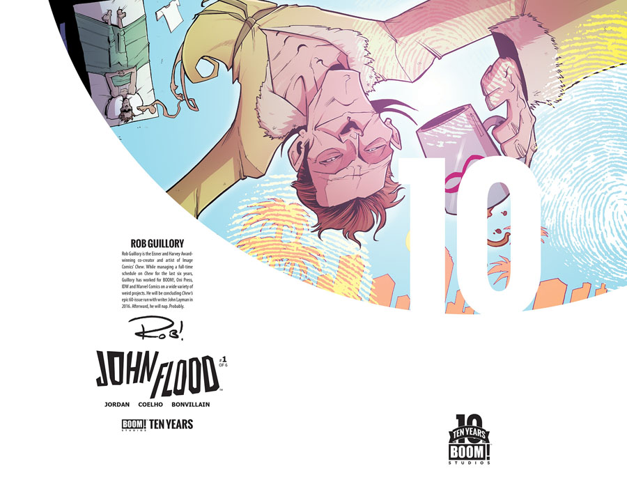 John Flood #1 Cover B Incentive Rob Guillory BOOM 10 Years Anniversary Virgin Variant Cover